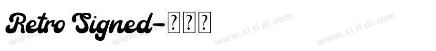 Retro Signed字体转换